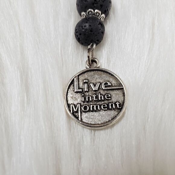 ESSENTIAL CHARMS Volcanic lava beaded Pin Brooch - Picture 6 of 9